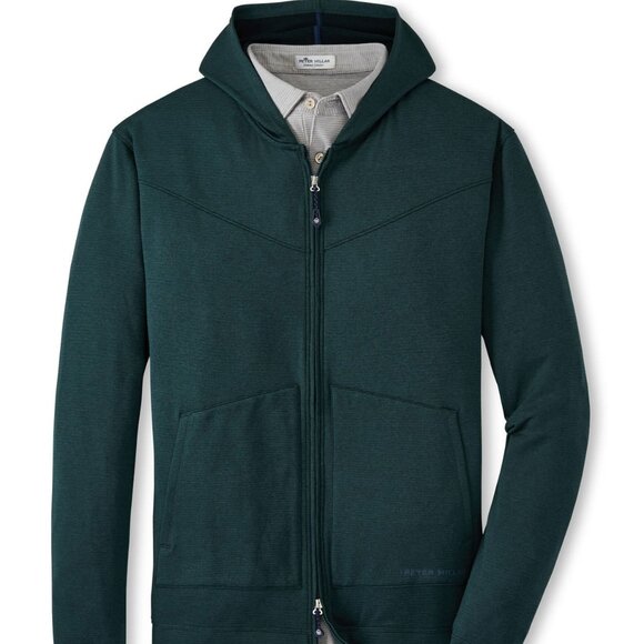 Peter Millar Balsam Green Beaumont Performance Full-Zip Hoodie Sweatshirt